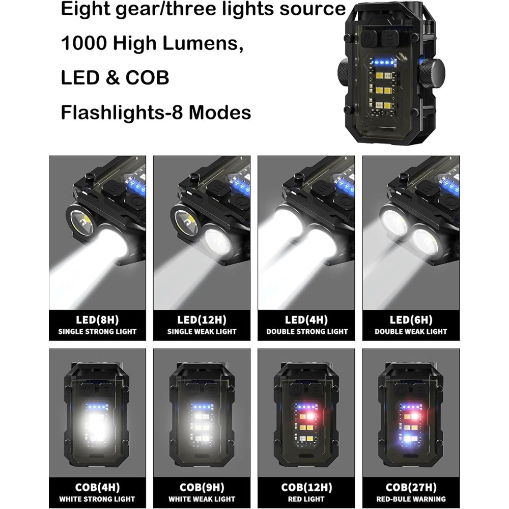 Vidar Mini Keychain Flashlight Dual LED Torch GG