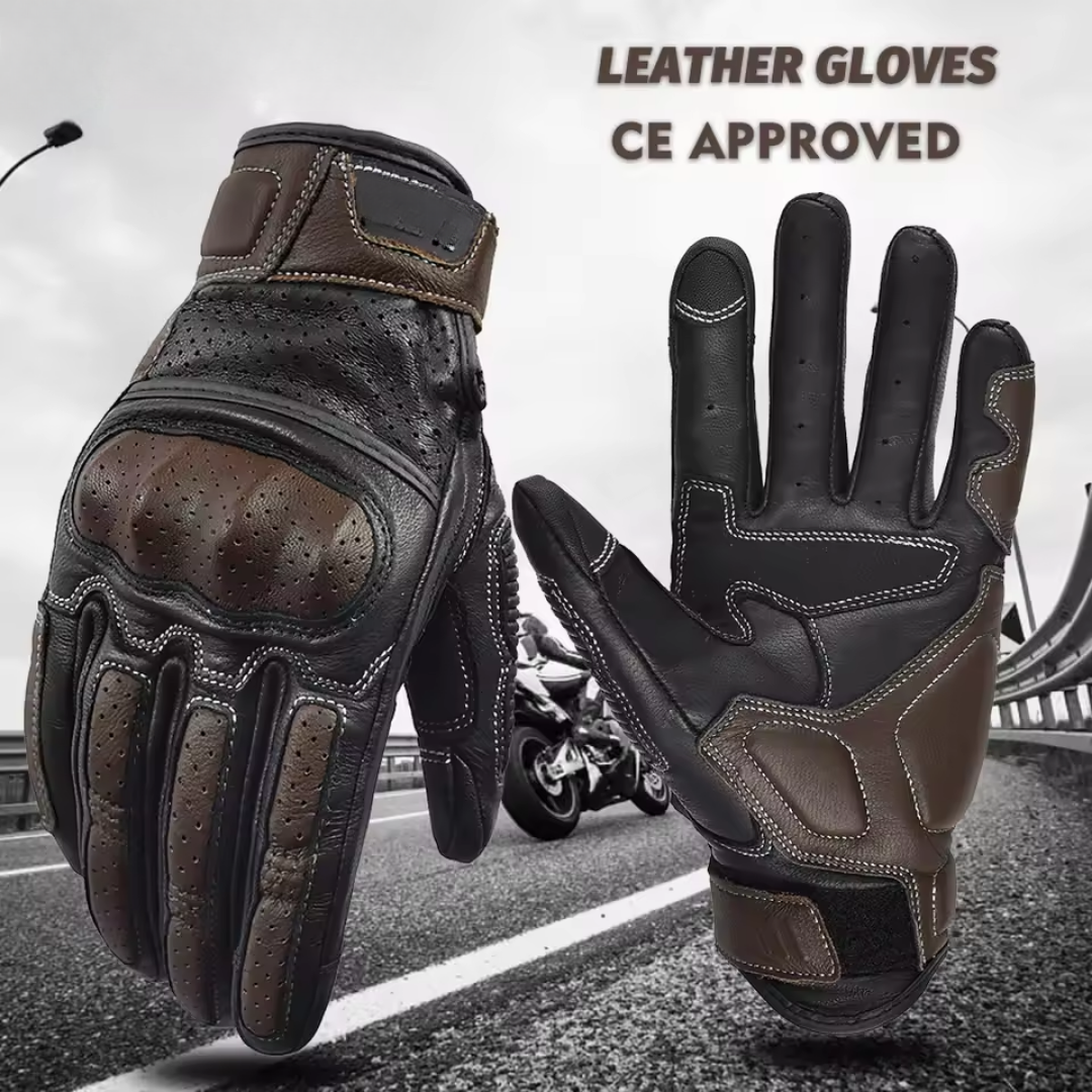 Spino Leather Motorcycle Gloves