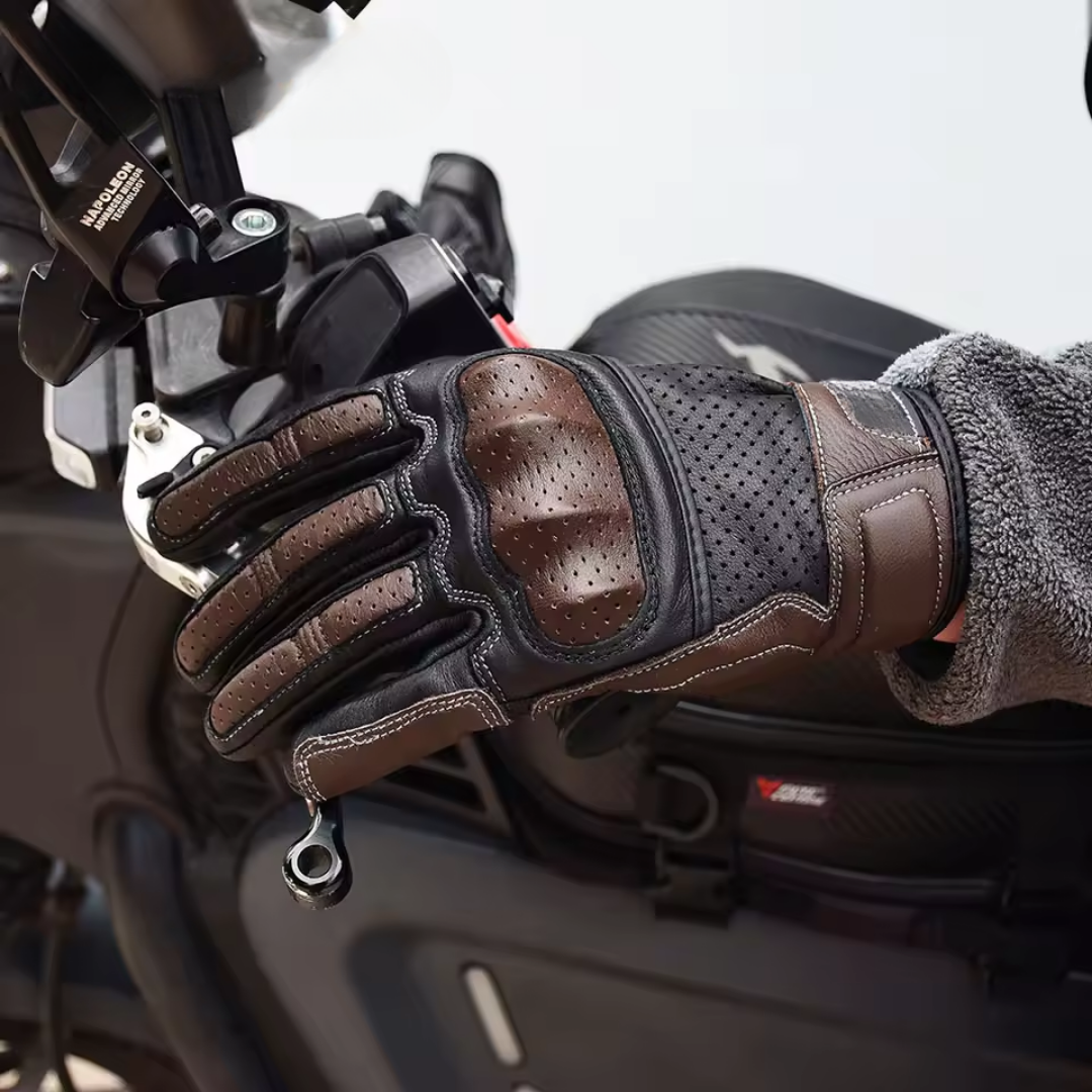 Spino Leather Motorcycle Gloves