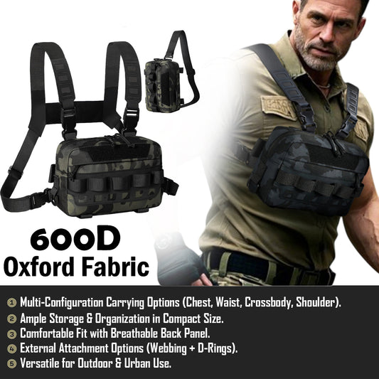 Forseti Tactical Chest Bag for Men Waterproof Climbing Camping GG