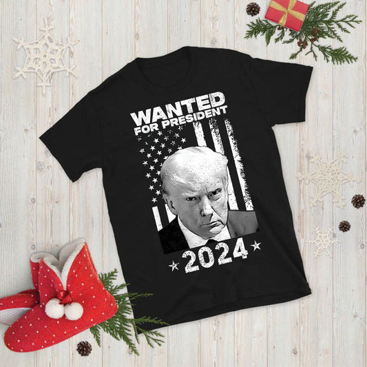 Wanted For President 2024 Unisex Short-Sleeve T-Shirt