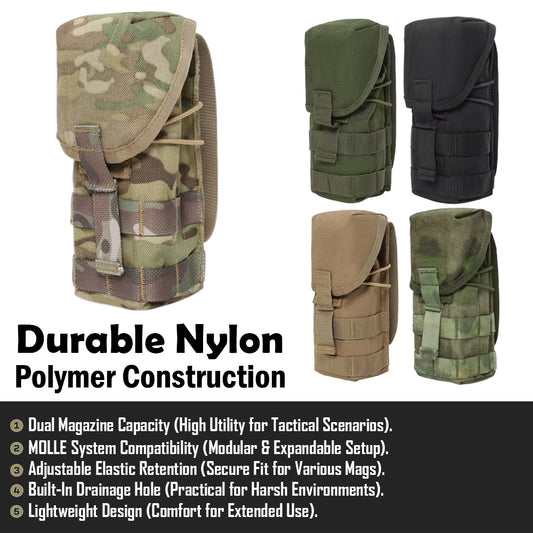 Forseti Double Mag Pouch MOLLE System Adjustable GG