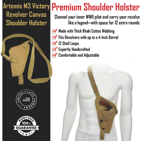 Artemis M3 Victory Revolver Canvas Shoulder Holster GG