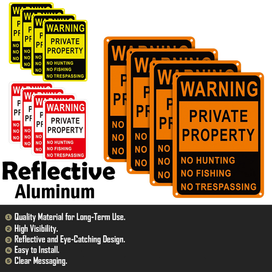 Idun No Trespassing Signs Private Property Weatherproof GG
