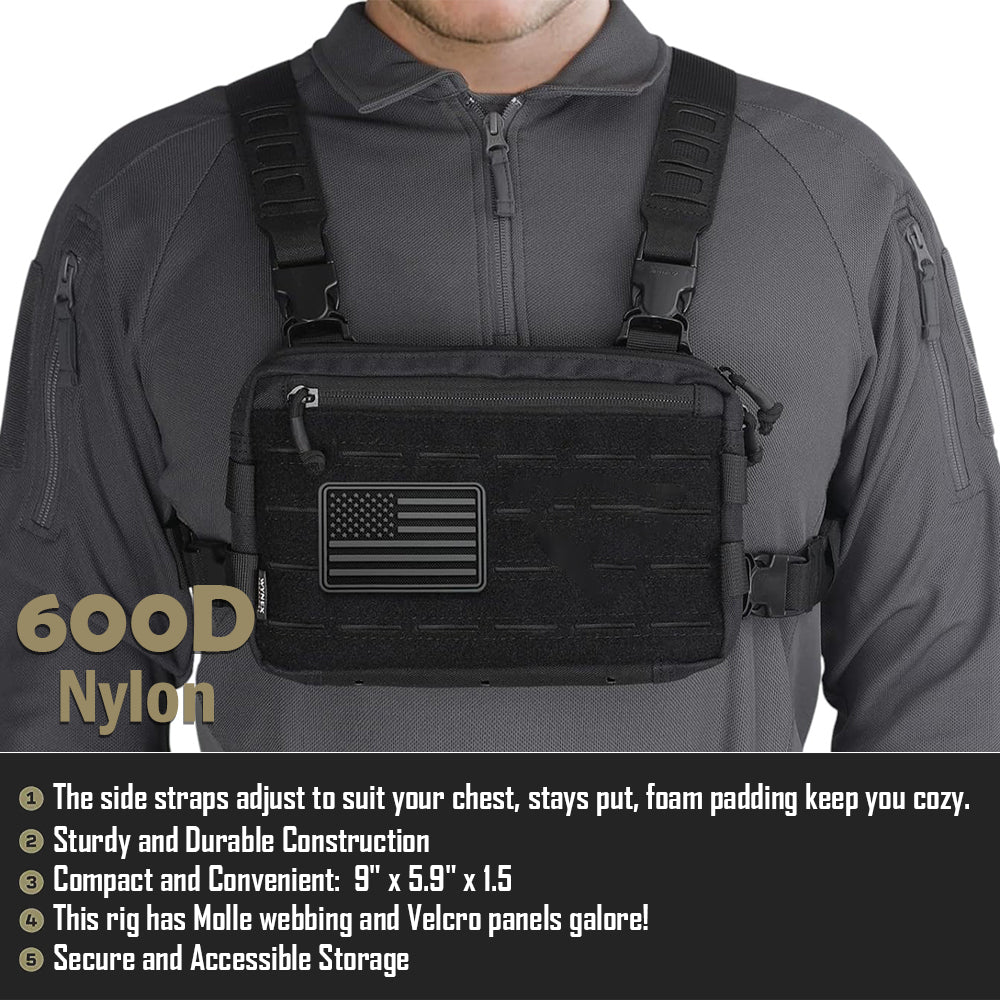 Chest Rig Pack Panel Anicetus Tactical Chest Rig Pack for Men – Dinosaurized Store