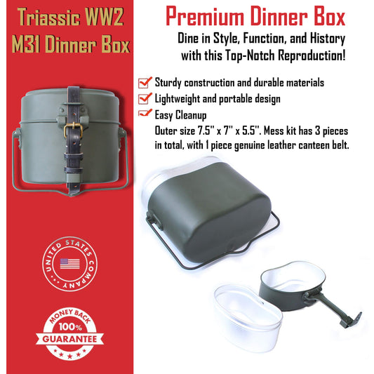 Triassic WW2 German M31 Dinner Box with Leather Strap GG