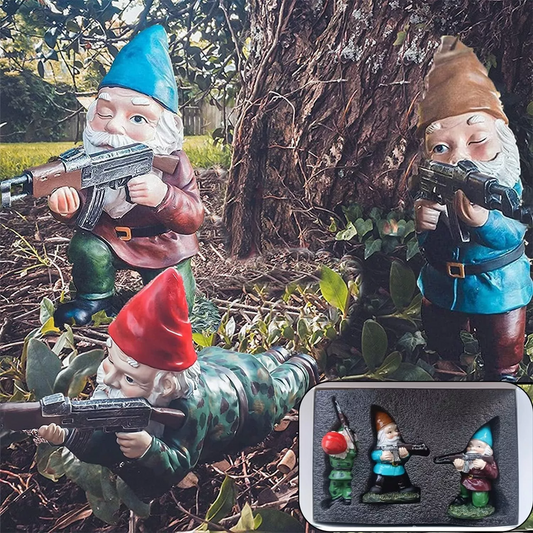 Vidar 3pcs Military Soldier Garden Gnomes GG