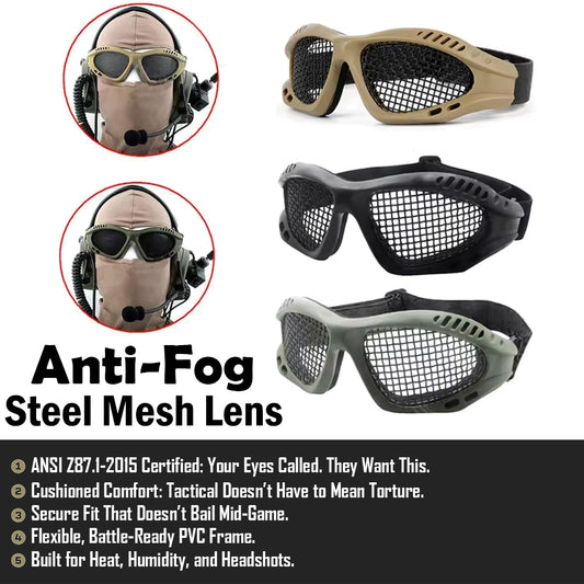 Forseti Tactical Paintball Goggles Eyewear Steel Wire GG