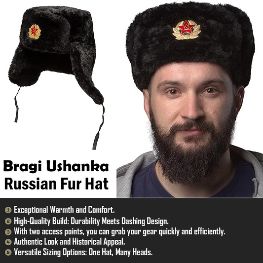 Bragi Ushanka Russian Fur Hat GG