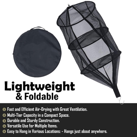 Forseti Outdoor Camping Folding Circular Mesh Dryer Net GG