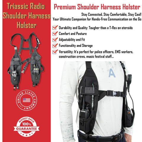 Triassic Radio Shoulder Harness Holster GG