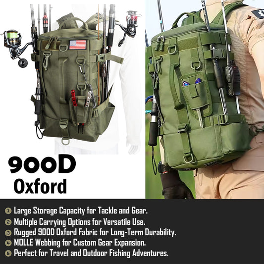 Forseti Large Capacity Fishing Gear Storage Backpack GG