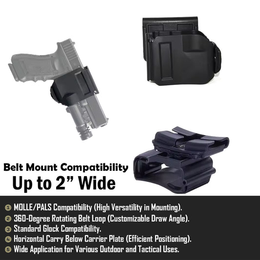 Idun Tactical Unversial GL Waist Holster Gun Clip Molle GG