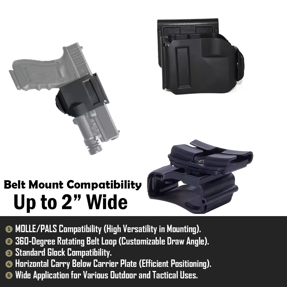 Idun Tactical Unversial GL Waist Holster Gun Clip Molle GG