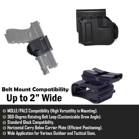 Idun Tactical Unversial GL Waist Holster Gun Clip Molle GG