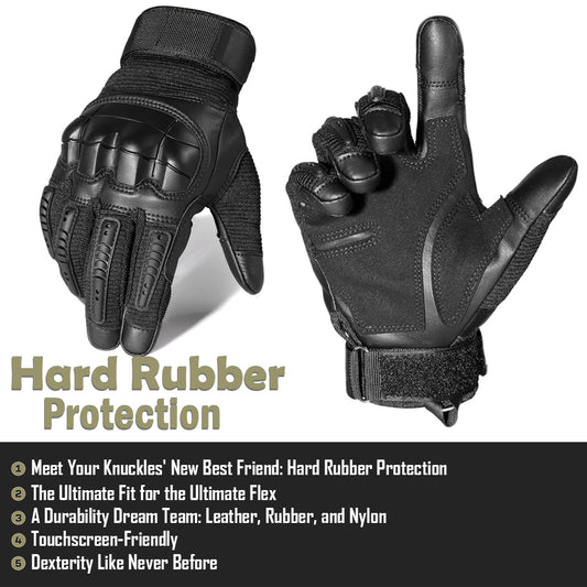 Anicetus Army Gloves Rubber Hard Knuckle GG