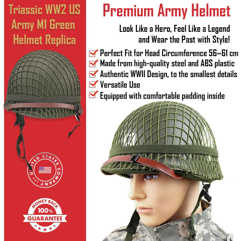 Triassic WW2 US Army M1 Green Helmet Replica GG