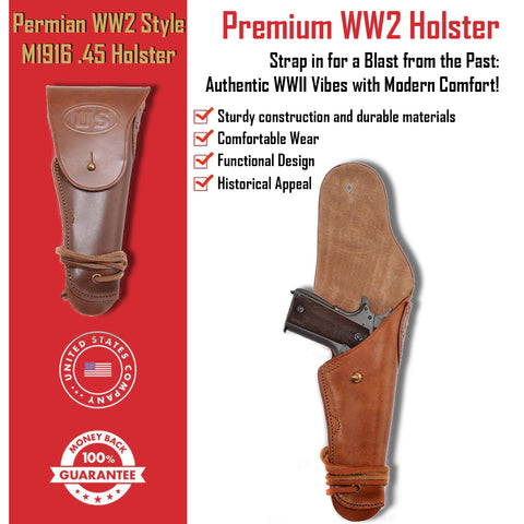 Permian WW2 Style M1916 .45 Holster GG