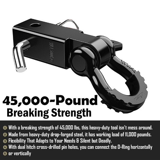 Bragi Shackle Hitch Receiver 2Inch 45000 LBs Breaking Strength GG