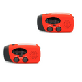 2 Multifunctional Solar Hand Crank Radios