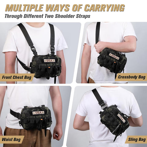 Forseti Tactical Chest Bag for Men Waterproof Climbing Camping GG