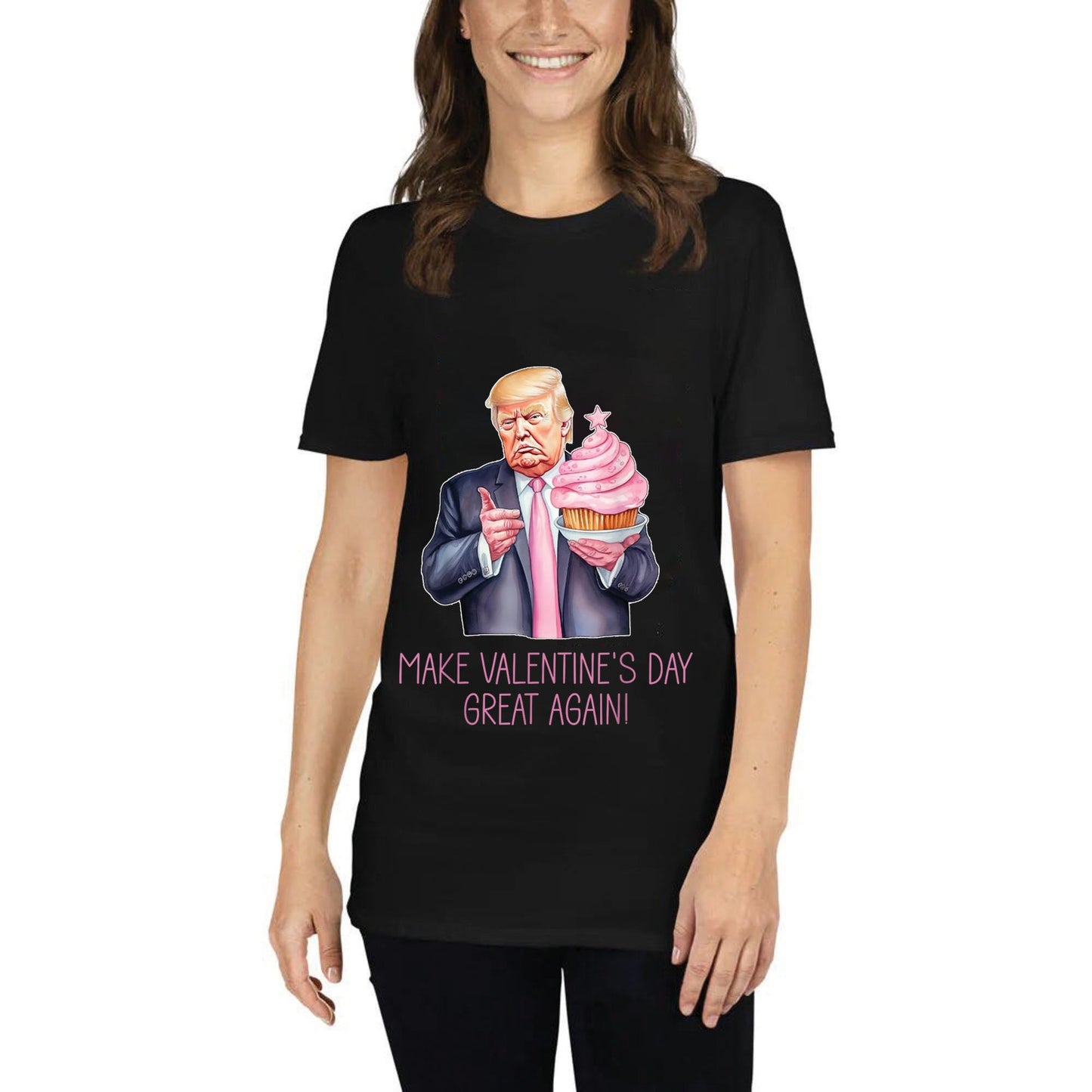 Make Valentine's Day Great Again! Unisex Short-Sleeve T-Shirt