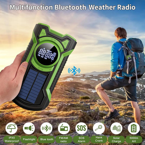 Vidar Solar Emergency Weather Radio Bluetooth GG