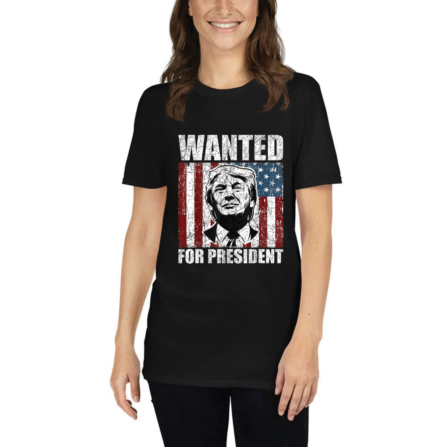 Wanted For President V2 Unisex Short-Sleeve T-Shirt