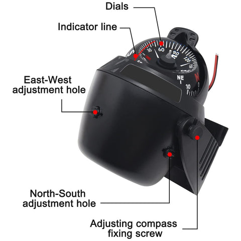 Triassic Boat Compass Dash Mount Flush GG