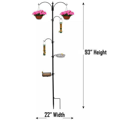 Triassic Bird Feeder Stand, 4-Hooks, 91 GG