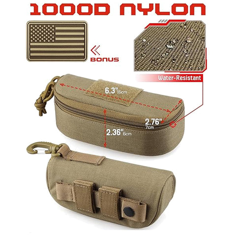 Vidar 1000D Nylon Tactical Molle Glasses Pouch GG