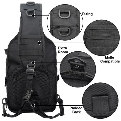 Anicetus Tactical Sling Backpack Bag GG