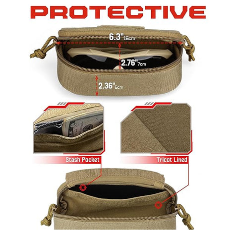 Vidar 1000D Nylon Tactical Molle Glasses Pouch GG