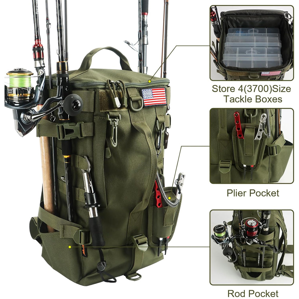 Forseti Large Capacity Fishing Gear Storage Backpack GG
