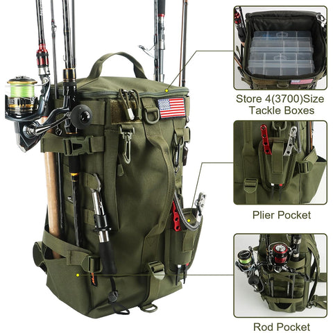 Forseti Large Capacity Fishing Gear Storage Backpack GG
