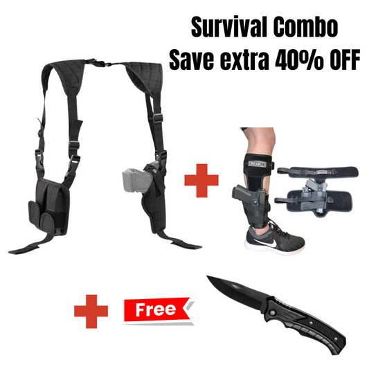 Baldman Holster + Jesus Ankle Holster + Free Survival Knife