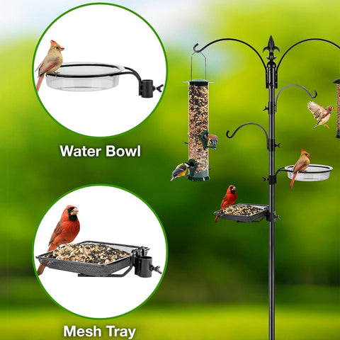 Triassic Bird Feeder Stand, 4-Hooks, 91 GG