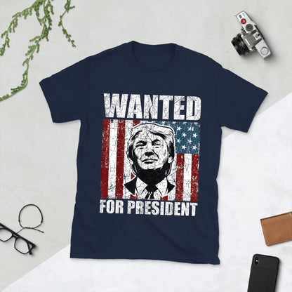 Wanted For President V2 Unisex Short-Sleeve T-Shirt