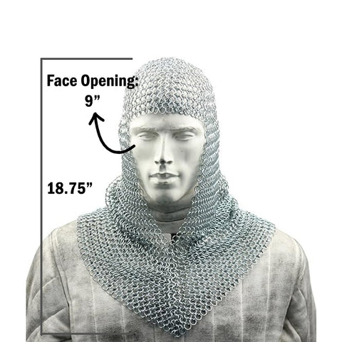 Triassic Medieval Chainmail Coif Armor GG