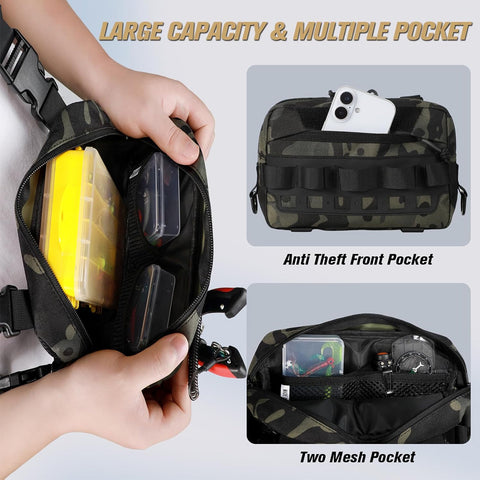Forseti Tactical Chest Bag for Men Waterproof Climbing Camping GG