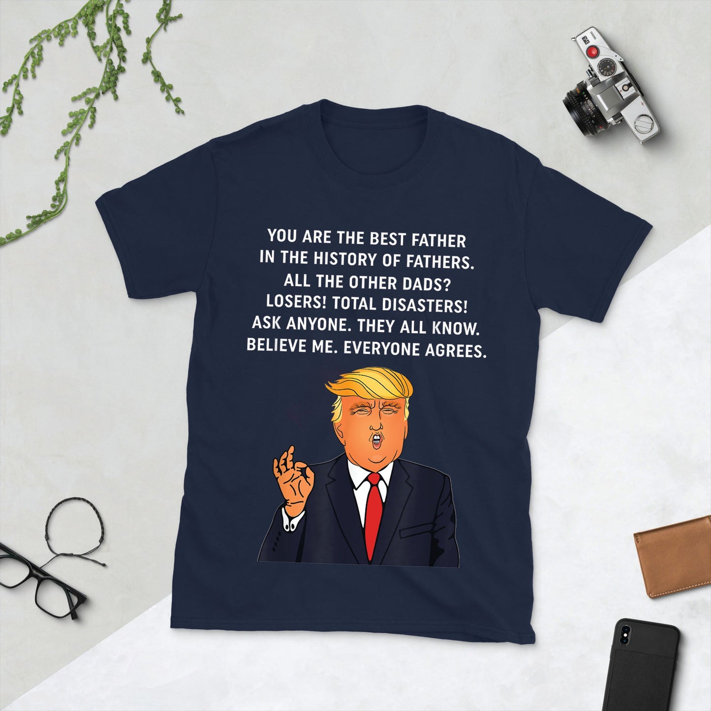 Trump The Best Father Unisex Short-Sleeve T-Shirt