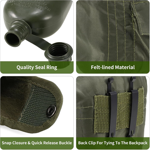 Bragi 1L Outdoor Military Canteen Bottle Camping GG