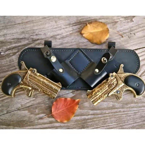 Idun Steampunk Gothic Dual Pistol Holster Leather Double GG