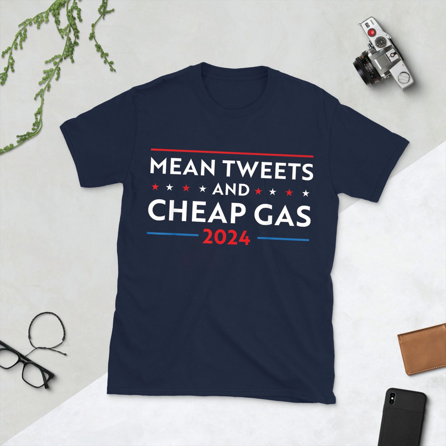 Mean Tweets And Cheap Gas Unisex Short-Sleeve T-Shirt