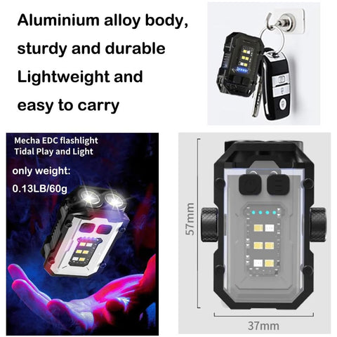Vidar Mini Keychain Flashlight Dual LED Torch GG