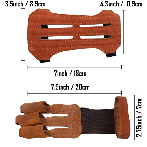 Triassic Archery Arm Guard 3 Fingers Glove GG