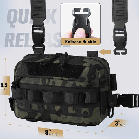 Forseti Tactical Chest Bag for Men Waterproof Climbing Camping GG