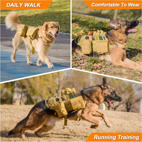 Ullr Tactical Dog Harness with Pouches GG