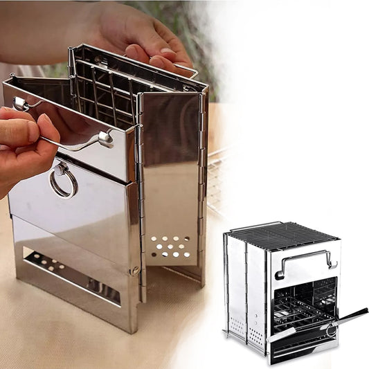 Hephaestus Wood Burning Camp Stove Folding Stainless Steel GGi