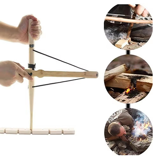 Vidar Primitive Fire Bow Drill Kit Wood Drilling Fire GGi